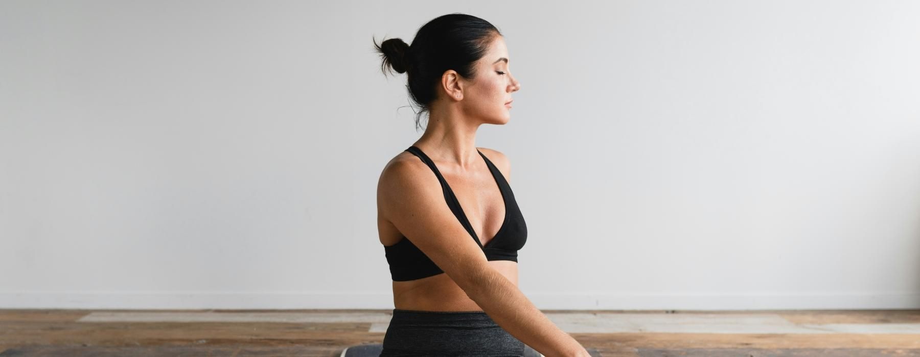 a person doing yoga